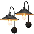Solar Barn Light for Outdoor, Waterproof 2 Pack Gooseneck Barn Lights