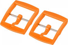 Plastikbroms för tillsats till 20 mm breda hansband, orange, 2 st