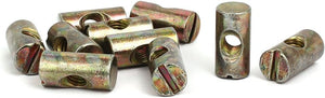 10 Stück M6x20mm Röhrenbolzen, Schlitzfertige Möbelnuss für Betten und Stühle