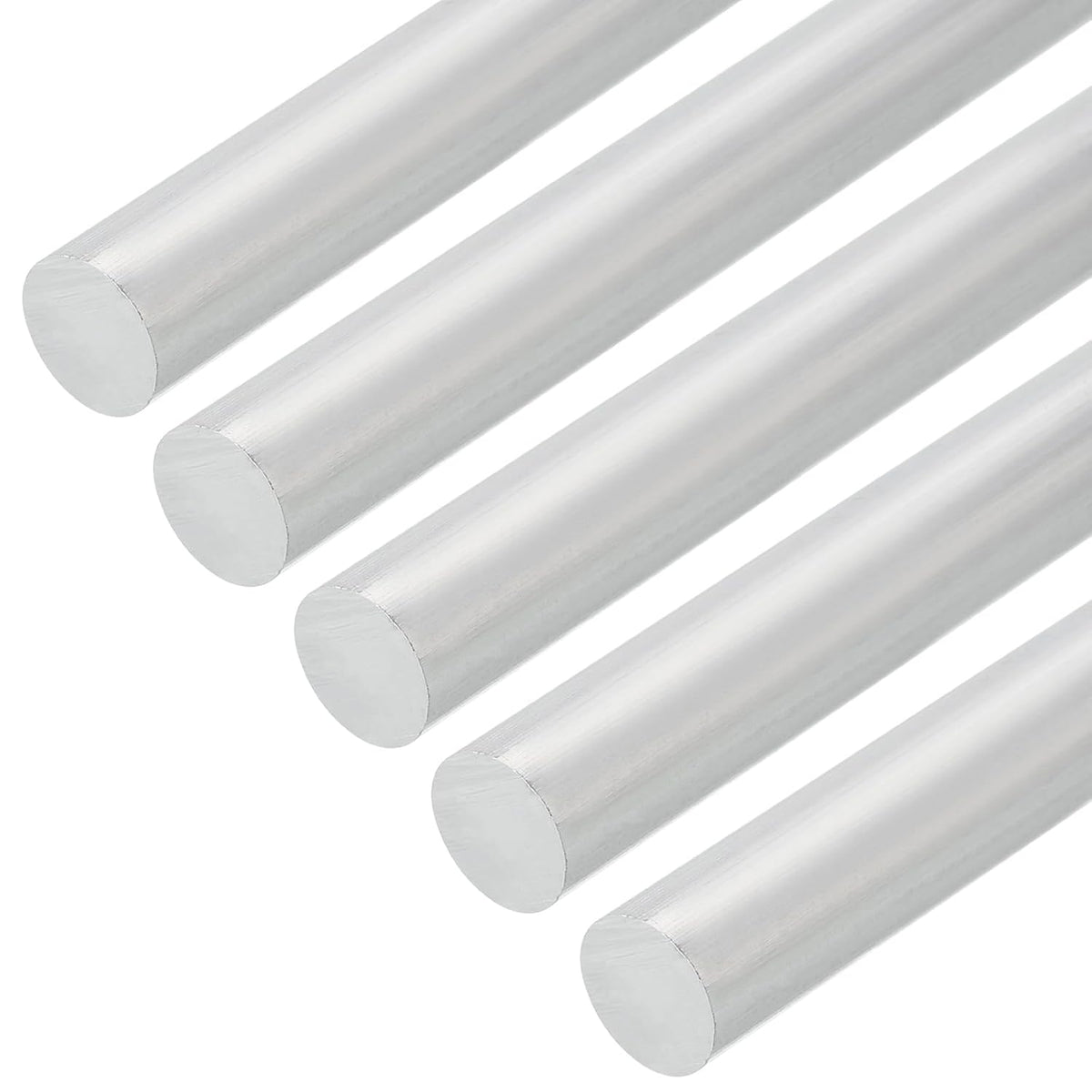 5Pcs 6/25"(6mm) Dia Round Aluminum Rod, 6" Long 6061 Aluminum Round Bar Stock for Trailer Garage Projects