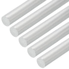 5Pcs 6/25"(6mm) Dia Round Aluminum Rod, 6" Long 6061 Aluminum Round Bar Stock for Trailer Garage Projects