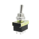 ON/ON 2 Position DPDT Toggle Switch, AC, 220V, 3 Amp