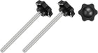 3Pcs Star Knobs, M8x100mm Plastic Hex Shaped Clamping Handle Screw Knobs, Hand Tightening Star Screw Knob for Machinery Umbrella Base Replacement