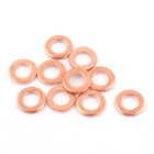 10pcs 4mm x 7mm x 1mm Flat Ring Copper Crush Washer Sealing Gasket Fastener