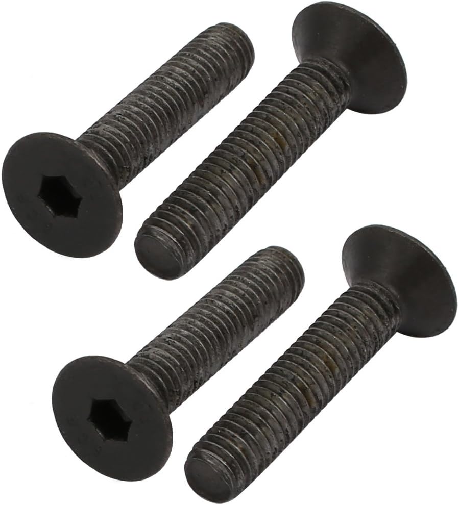4pcs M5x25mm Flat Countersunk Head Hex Socket Left Hand Thread Bolt DIN7991