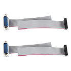 IDC Wire Flat Ribbon Cable DB15 Male to FC-16 Female Connector 2.54mm Pitch 30cm Length 2pcs