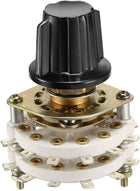 2P6T 2 Pole 6 Position 2 Deck Band Channel Rotary Switch Selector with Knob