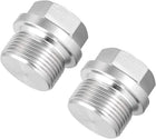 M24 X 1.5 Male Outer Hex Head Plug - 304 Stainless Steel Solid Thread Corrosion Resistant Bung Plug Pipe Fitting 2Pcs