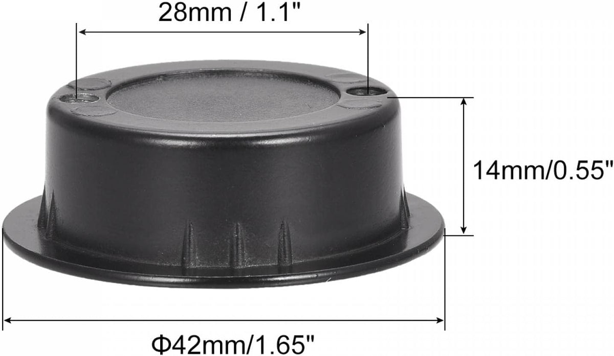 مقبض سحب غسيل الأصابع 2 قطع قطر خارجي 42mm/1.65 بوصة أسود مع اللوحات