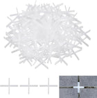 600Pcs Tile Spacers, 1.5mm 1/16" Thick Cross Shape Wall Floor Tile Spacer Tiling Tools for Ceramic Tile Installation (PE Plastic, White)