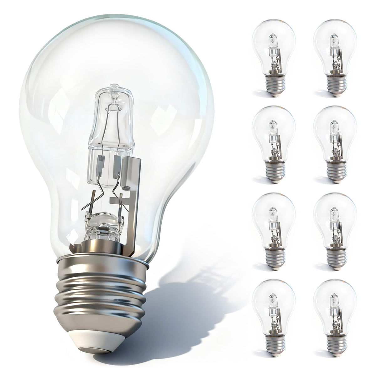 043168787963 78796 Halogen Light 43 Watt A19 Replace 60 Watt Bulb (8Pcs)