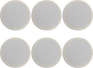 6 Pcs Protetores de Vidro de Couro, Protetores de Bebidas Redondos para Mesa de Café Presentes de Casa Presentes de Casa Decor (4 Polegadas, Cinza)