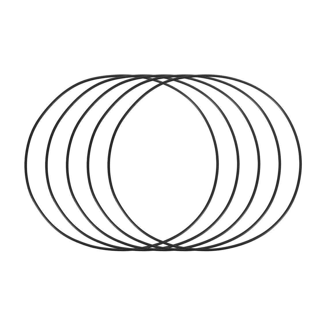 Nitrile Rubber O-Rings, 145mm OD 141mm ID 2mm Width, Metric Sealing Gasket, Pack of 5