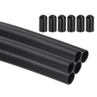 5Pcs 3.28 ft 4:1 Ratio Heat Shrink Tubing, 0.71" ID Wire Heat Shrink Tube with End Cap, Waterproof Tubing Adhesive Shrinkable Wire Wrap Tube for Cable Sealing, Black