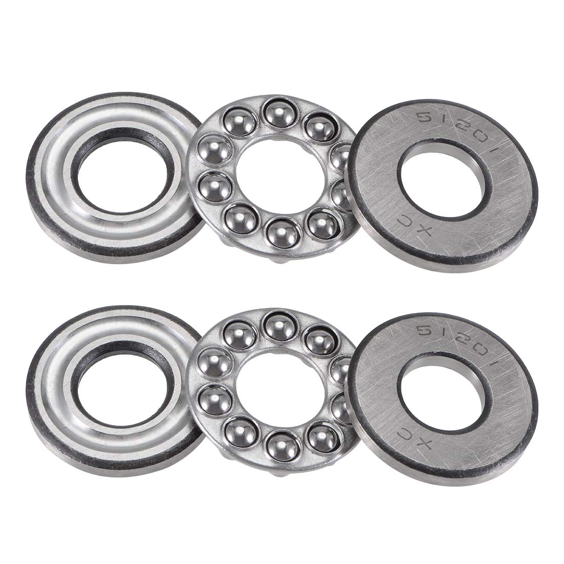 51201 Thrust Ball Bearings 12mm x 28mm x 11mm Chrome Steel Single Direction 2pcs