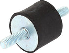 Double Ends M6 Male Threaded 25mmx20mm Rubber Vibration Isolator Mount