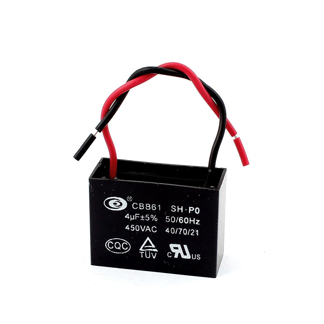 a11091300ux0091 Ceiling Fan Capacitor CBB61 4uf 450VAC 2 Wire 50/60Hz