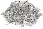 250Pcs SNB1.25-3.2 Non-Insulated U-Type Copper Crimp Terminals AWG22-16 Wire Connector Silver Tone