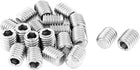 M8x10mm Metric 304 Stainless Steel Hex Socket Set Flat Point Grub Screws Silver Tone for Towel Rack Door Knob 20pcs