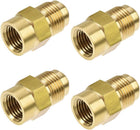 Brass Pipe fitting, 5/8-18UNF Flare Male to 1/4NPT Female Thread, Tubing Adapter Hose Connector, for Air Conditioner Refrigeration, 4Pcs