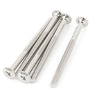 M6x85mm Male Thread Phillips Flat Head Bolt Screw Suitable for Double Bed Furniture TV Rack Wall Hanging 5pcs