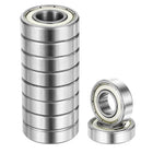 10pcs R8ZZ Deep Groove Ball Bearings 1/2" ID x 1-1/8" OD x 5/16" Height Miniature Bearings Double Metal Shielded Chrome Steel Z3 Bearing for Engineering Machinery, ABEC5