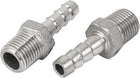 1/4BSP Male Thread to 8mm Hose Barb Straight Quick Coupler 2pcs