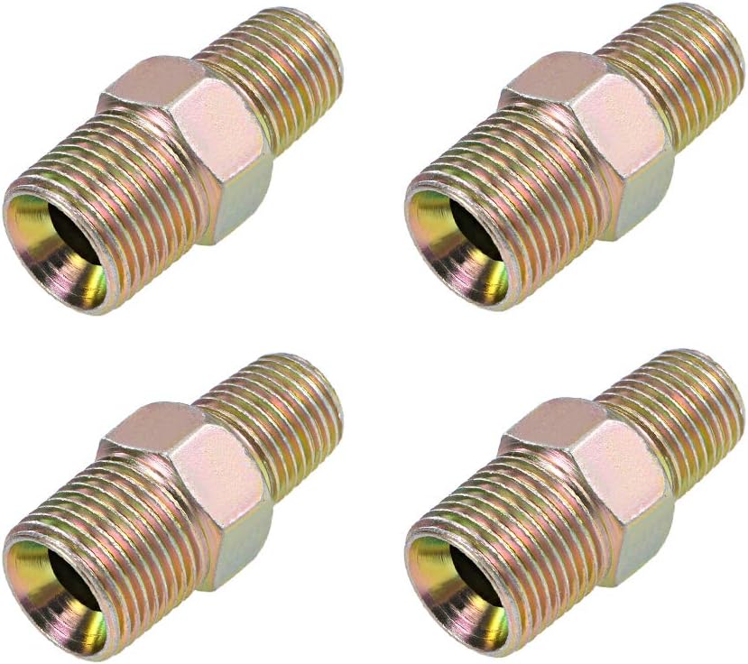 Reducing Pipe Fittings Reducer Hex 3/8 BSP x 1/4 PT Male Adapter 4Pcs