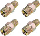Reducing Pipe Fittings Reducer Hex 3/8 BSP x 1/4 PT Male Adapter 4Pcs