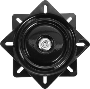 Bar Stools Swivel Plate, 1Pcs 6 Inch - Iron Square Bar Stools Seat Replacement, Lazy Susan Boat Seat Base for Furniture (Black,160x2.5mm)