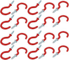 1-1/4 Inch Plastic Coated Screw-in Open Cup Ceiling Hooks Hangers Red 20pcs
