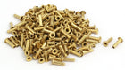 LinkMejor 200pcs M2.3 x 8mm Brass Plated Metal Hollow Eyelets Rivets Gold Tone