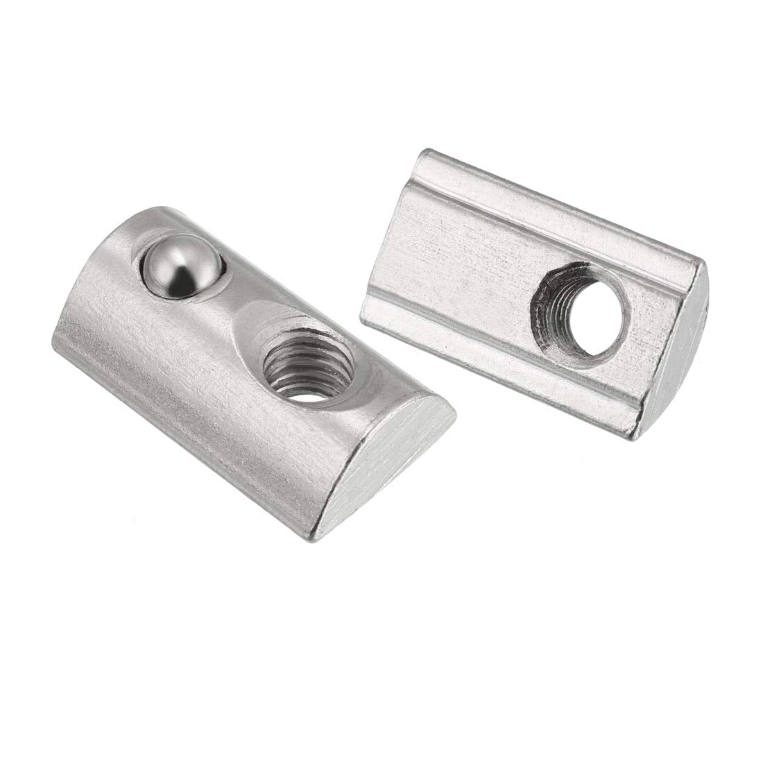 Roll-in Spring M6 T Nut, Roll Ball Elastic Nuts for 4040 Series Aluminum Extrusion Profile Suitable for Aluminum Profile with 8Mm Groove Depth, Pack of 12