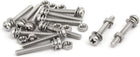 M4x30mm 304 Stainless Steel Phillips Pan Head Bolt Screw Nut w Washer 12 Sets