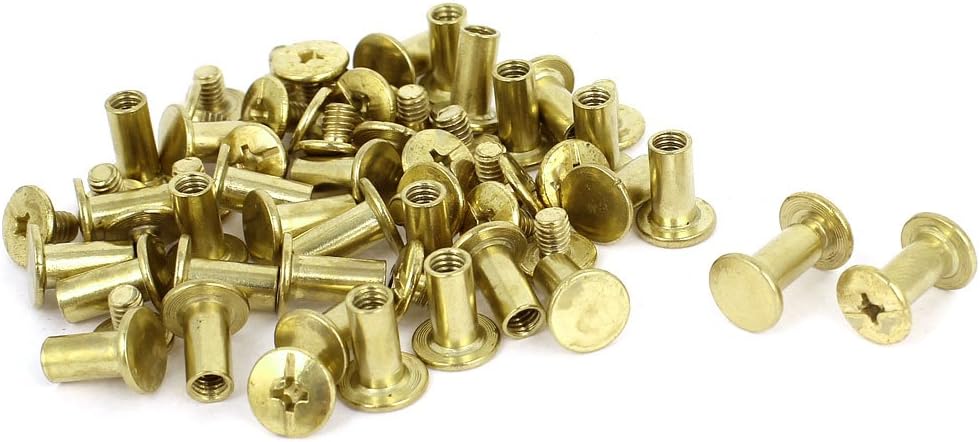 Album skórzany 5x10mm, pokryty mosiądzie, z węglikiem Chicago, 30 sztuk
