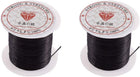 LinkMejor 2 Pcs Elastic Stretch Jewelery Bracelet String Beading Cord Roll Black 10M