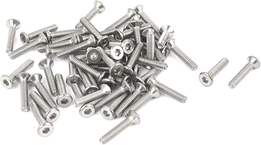 M2 x 10mm Hex Socket Countersunk Flat Head Screw Bolts 50pcs