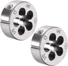 1/2-13 UNC Round Die, Machine Thread Right Hand Threading Die, Alloy Tool Steel Screw Thread Cutting Die, 2pcs