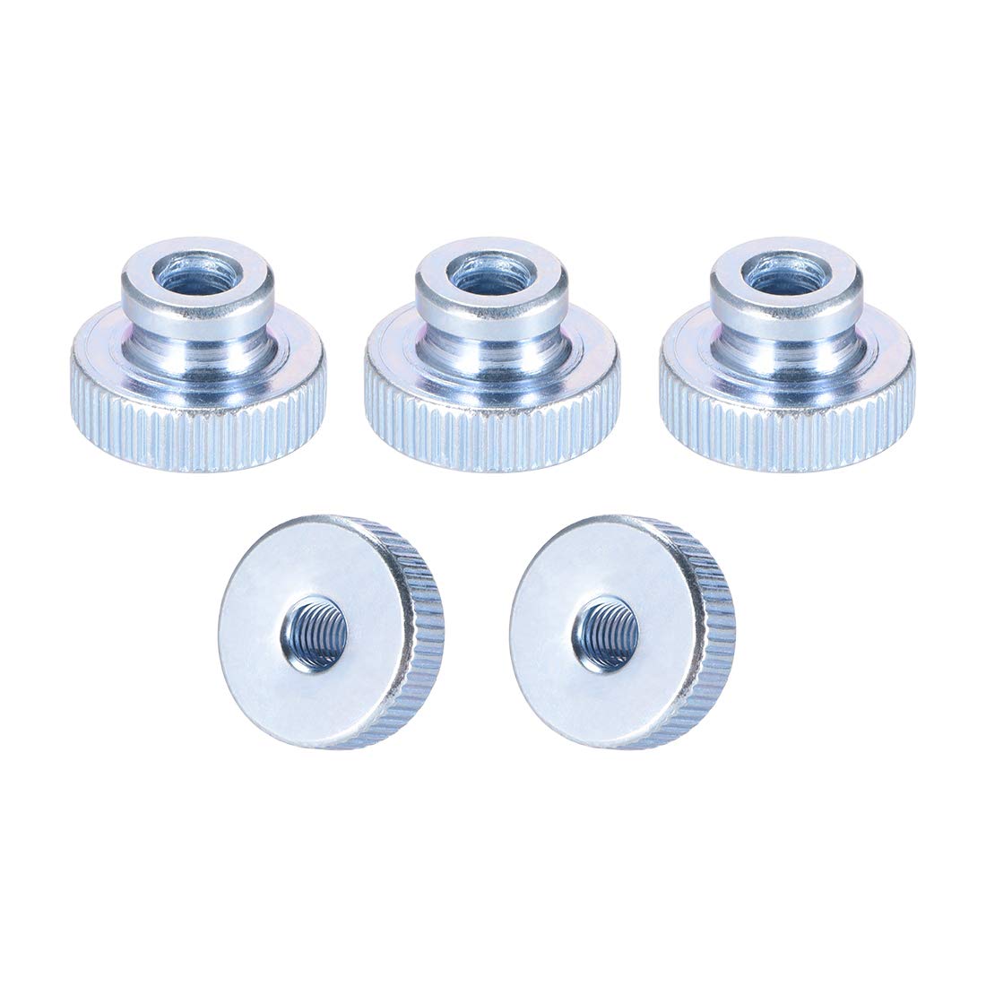 Butoane degete filetate, 5Pcs M6x1mm Bujii Rotunde din Fier pentru Părți de 3D Printer, Ton Argintiu
