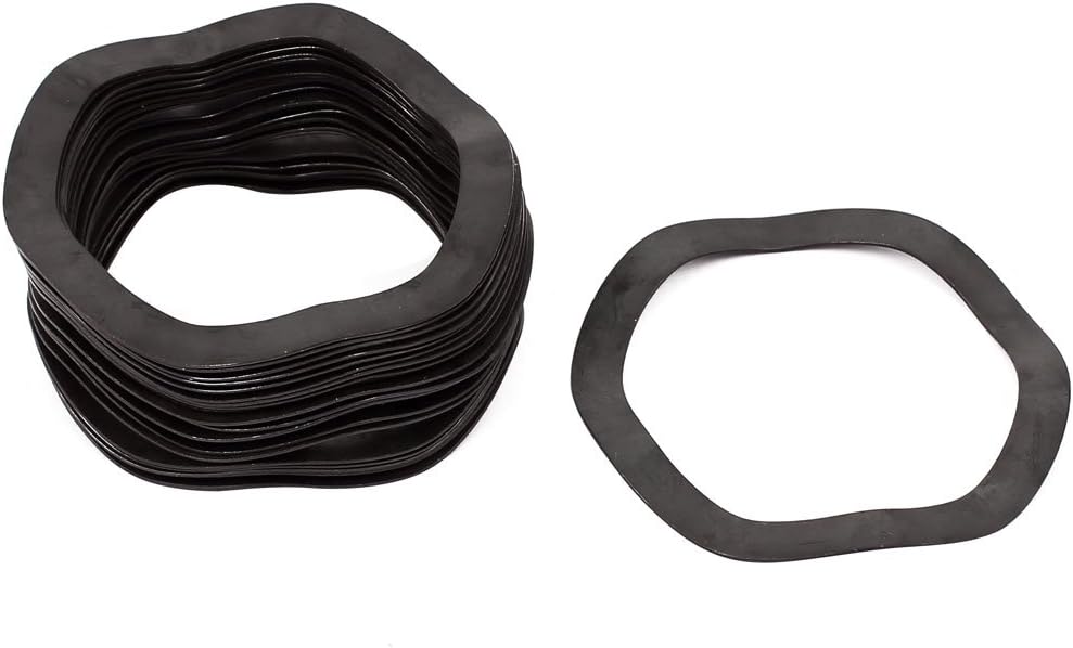 20 Pcs Black Metal Wavy Wave Crinkle Spring Washers M40 40 x 50 x 0.5mm