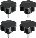 Clamping Screw Knob, 48mm Dia Plum Hex Shaped Grips Star Knob M8 x 20mm Male Thread, 4pcs