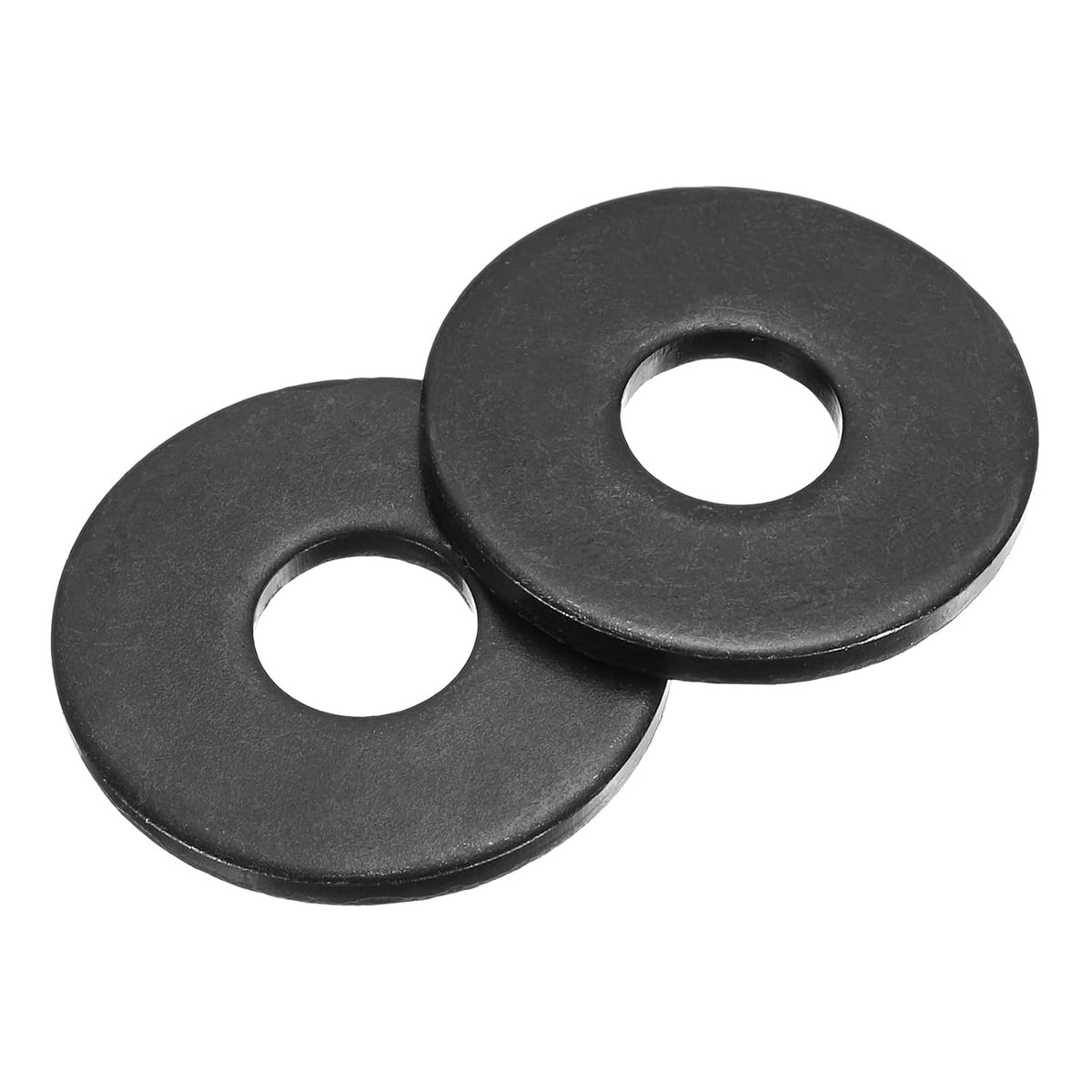 200 Pcs Fender Washer, M8 Carbon Steel Flat Washer Fastener Sealing Gasket, Black