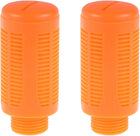 Plastic Pneumatic Muffler Exhaust Air Line Silencer 3/8 PT Orange, 2pcs