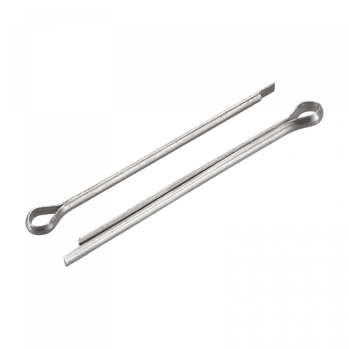 Split Cotter Pin, 1.5mm x 25mm Stainless Steel Clip Fastener Fitting for Automotive, Mechanics, Silver Tone, 30Pcs