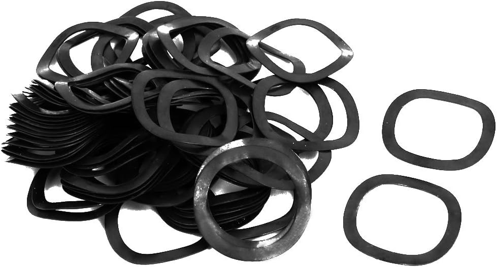 19mm Inner Diameter 25mm Outer Dia 0.4mm Thickness Carbon Steel Compression Type Wave Washer 80pcs
