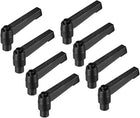 M6 Handle Adjustable Clamping Lever Thread Push Button Ratchet Female Threaded Stud 8 Pcs