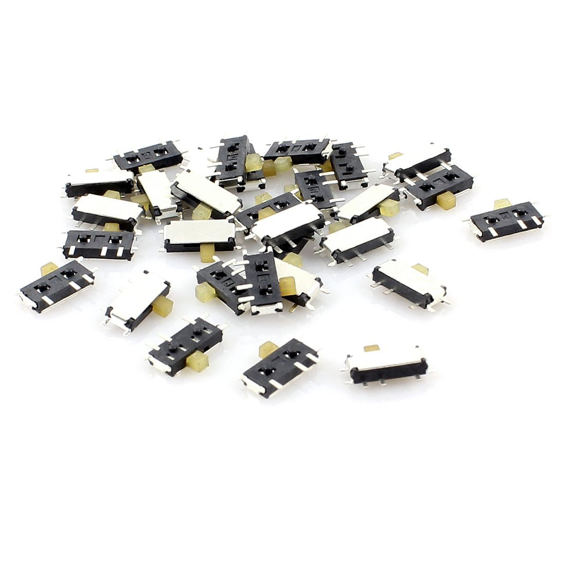 30 Pcs 2 Position 7 Pin 1P2T SPDT Horizontal Mini Surface Mounted Devices SMT Slide Switch