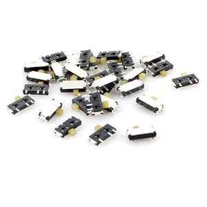 30 Pcs 2 Position 7 Pin 1P2T SPDT Horizontal Mini Surface Mounted Devices SMT Slide Switch