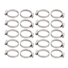 20Pcs 30mm to 45mm Dia Range Stainless Steel German Type Adjustable Hose Clamp Hoop