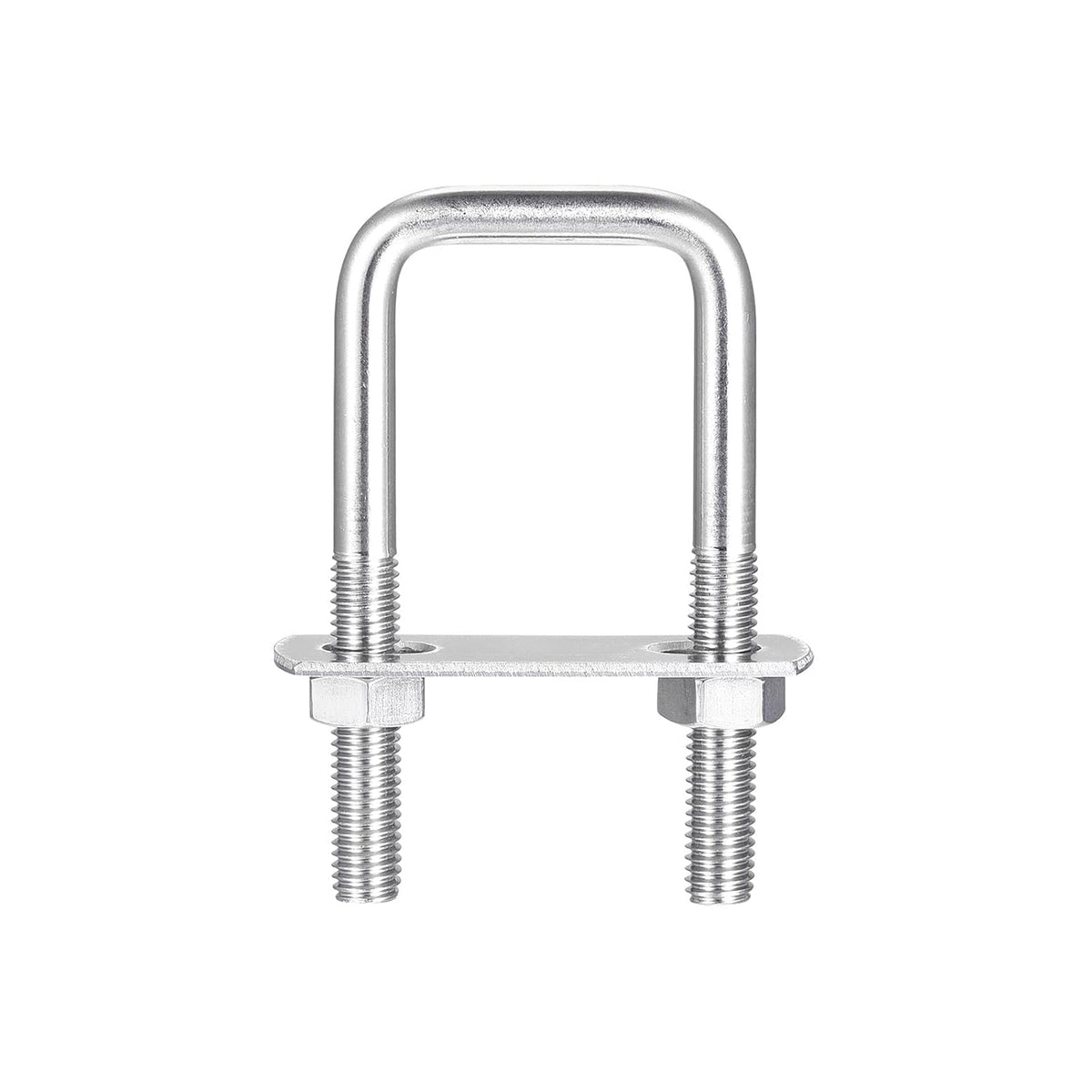 Square U-Bolts, 3 Sets 32mm(1.26") Inner Width 75mm Length M8 304 Stainless Steel U Clamp Bolt with Nuts and Plates, for Boat Trailer